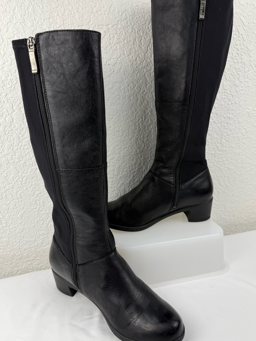 Dansko Celestine | Black Leather Tall Comfort Boots | US 7.5-8 | EU 38